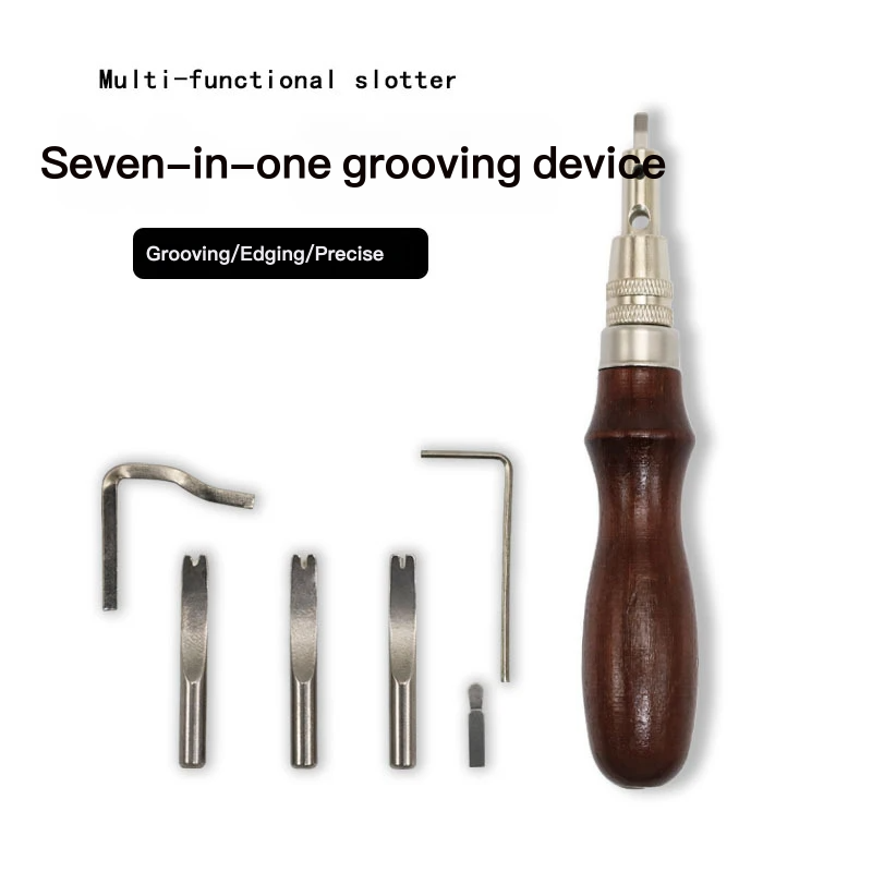 Leatherwork Edge Beveler - 7-in-1 다기능 가죽 작업 도구 -