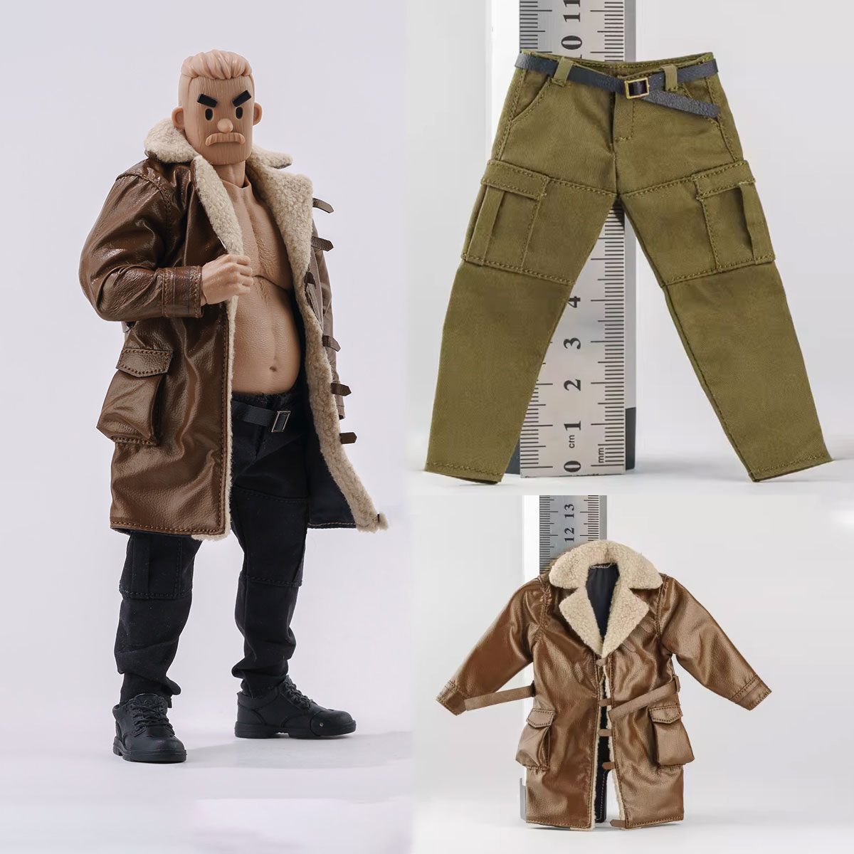 Leatherwork Products - 1/12 스케일 중년 근육질 신체 초강력