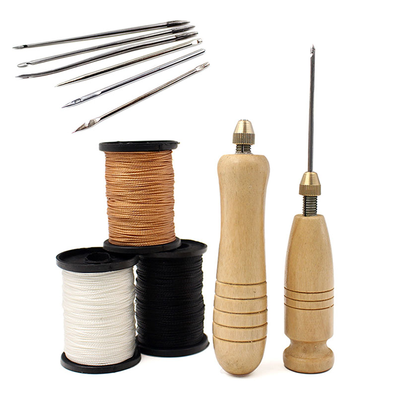 Leatherwork Awl - 1세트 DIY 가죽 바느질용 아울 바늘