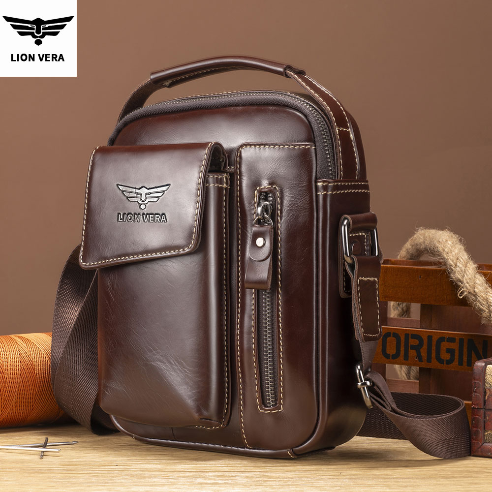 Leather Work Bag Men - LION VERA 남성용 정품 가죽 숄더백