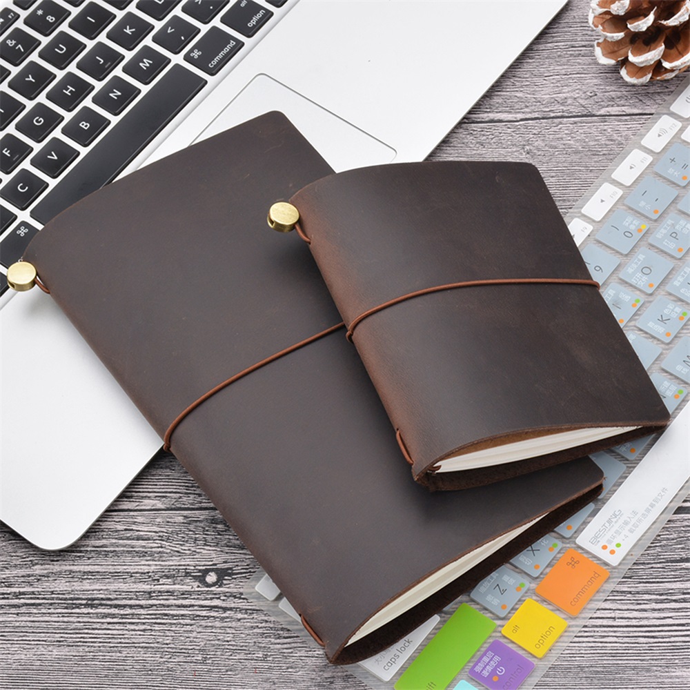Leather Work Notepad - 정품 가죽 여행자 노트 DIY 저널