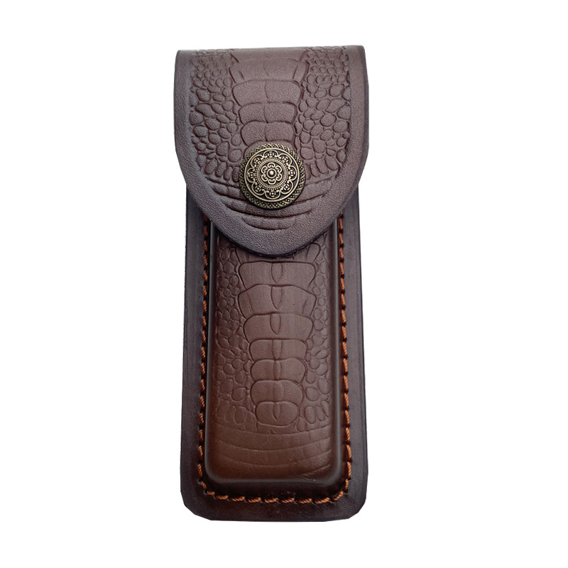 Leatherwork Awl - 접이식 나이프 거치대 양각 소가죽 칼집