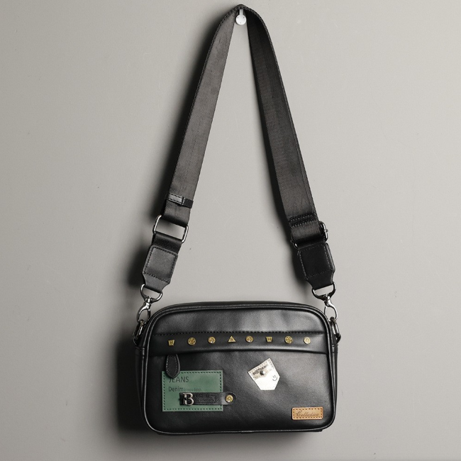 Leather Work Bag Men - 젊은 남성을 위한 스트리트 트렌디 숄더백
