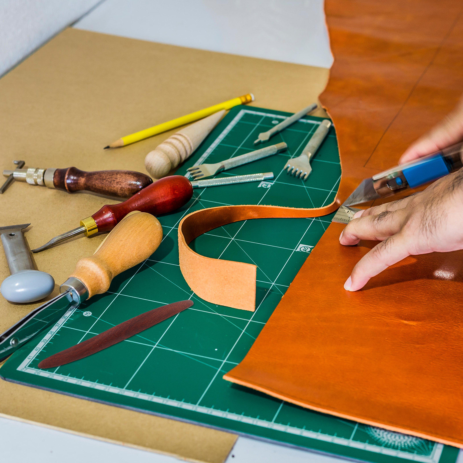 Leatherwork Edge Beveler - 2종 정밀 공예 도구 세트, 수제