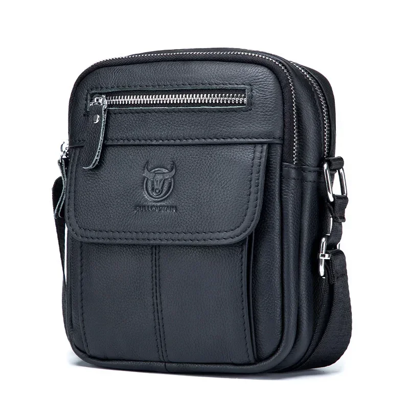 Leather Work Bag Men - Bullcaptap 남성용 캐주얼 숄더백, 비즈니스 메신저백,