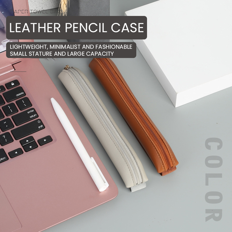 PU 가죽 펜꽂이 지퍼 펜슬 슬리브 만년필 케이스, 탄 - Leather Work Notepad 리뷰 및 가격