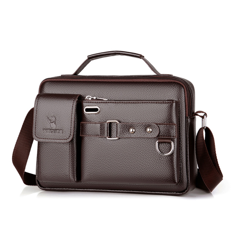 브랜드 남자 숄더 가방 Pu 가죽 비즈니스 메신저 가방 - Leather Work Bag Men 리뷰 및 가격