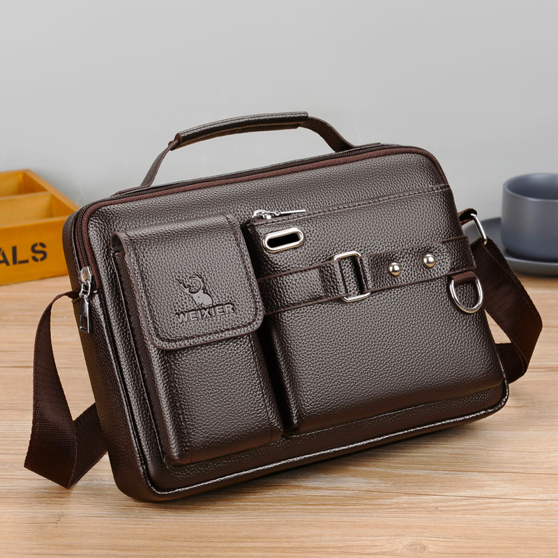 브랜드 남자 숄더 가방 Pu 가죽 비즈니스 메신저 가방 - Leather Work Bag Men 리뷰 및 가격