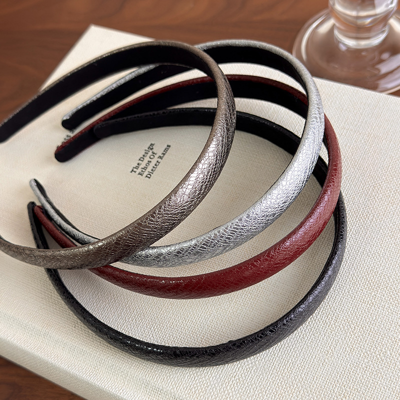 빈티지 레드 가죽 얇은 헤어밴드 다양한 스타일 레트로  - Leatherwork Rings 리뷰 및 가격