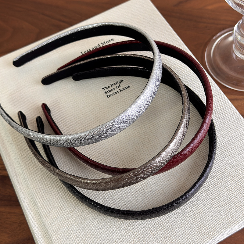 빈티지 레드 가죽 얇은 헤어밴드 다양한 스타일 레트로  - Leatherwork Rings 리뷰 및 가격