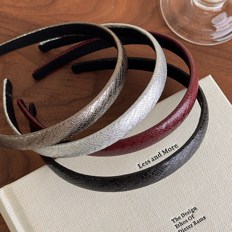 빈티지 레드 가죽 얇은 헤어밴드 다양한 스타일 레트로  - Leatherwork Rings 리뷰 및 가격