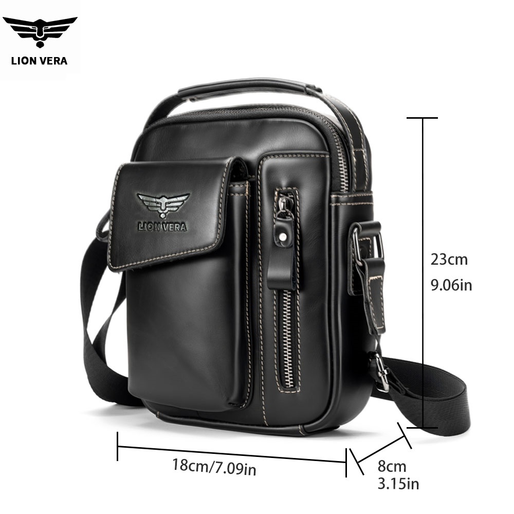 LION VERA 남성용 정품 가죽 숄더백 7인치 태블 - Leather Work Bag Men 리뷰 및 가격
