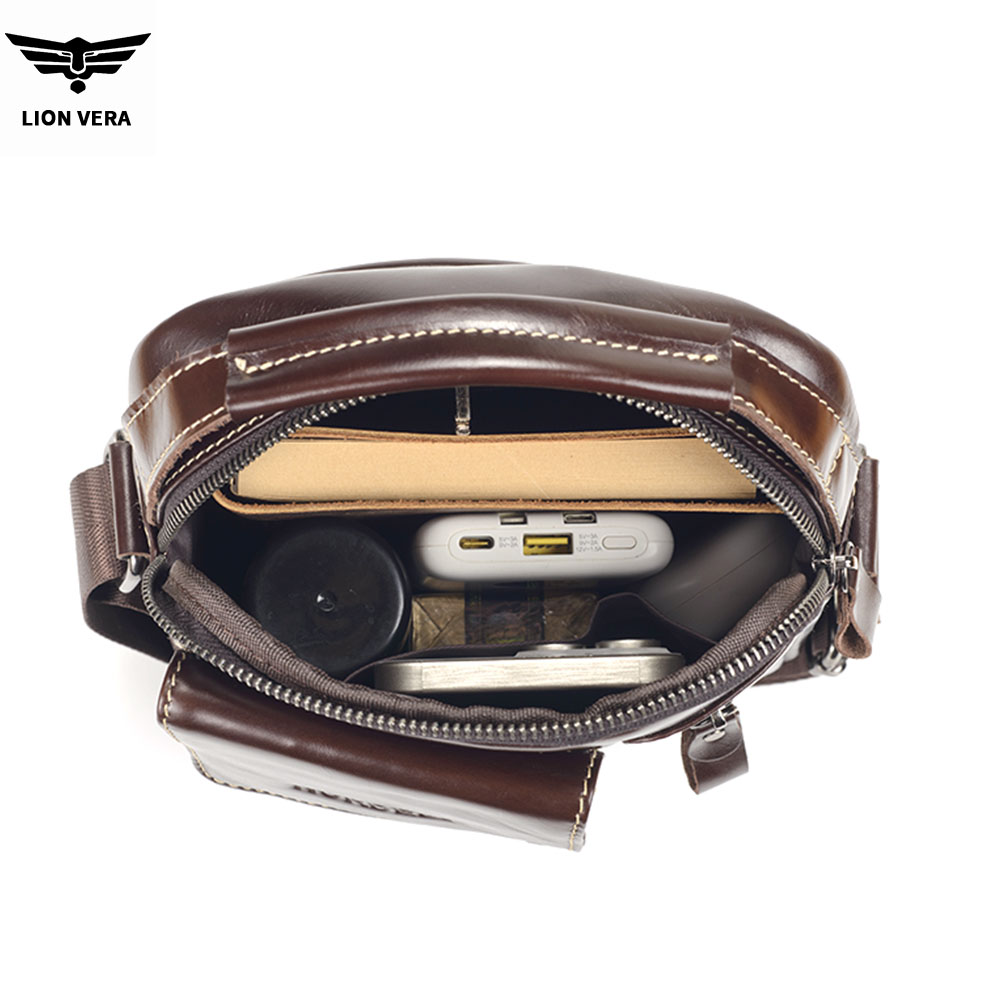 LION VERA 남성용 정품 가죽 숄더백 7인치 태블 - Leather Work Bag Men 리뷰 및 가격