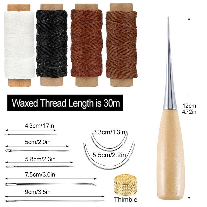 13종 가죽 바느질 세트 핸드백 신발 수제 바느질 수리 - Leatherwork Awl 리뷰 및 가격