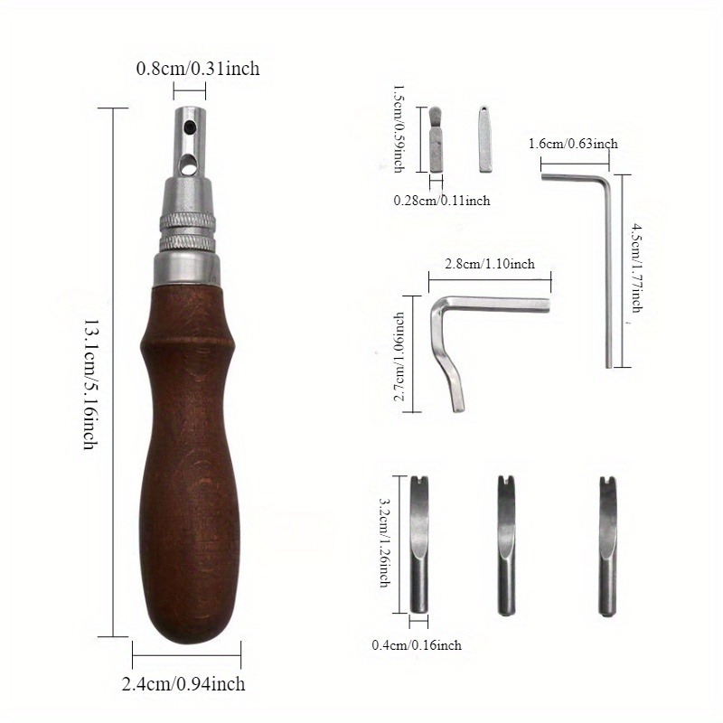 7 in 1 프로 조절식 가죽 스티칭 그루버 및 크리징 - Leatherwork Edge Beveler 리뷰 및 가격