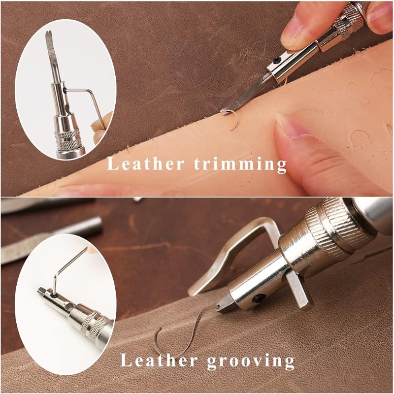 7 in 1 프로 조절식 가죽 스티칭 그루버 및 크리징 - Leatherwork Edge Beveler 리뷰 및 가격