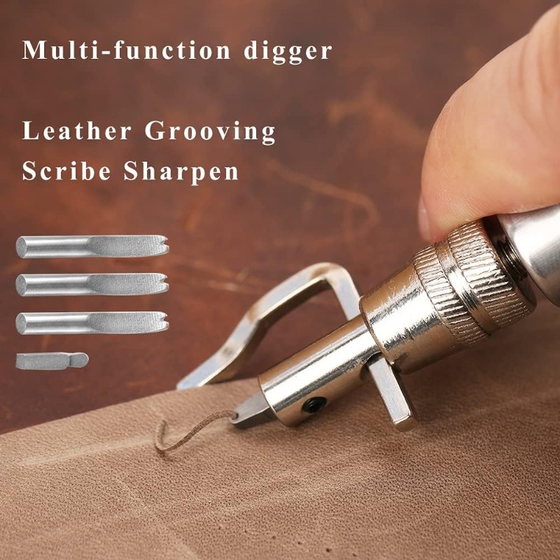 7 in 1 프로 조절식 가죽 스티칭 그루버 및 크리징 - Leatherwork Edge Beveler 리뷰 및 가격