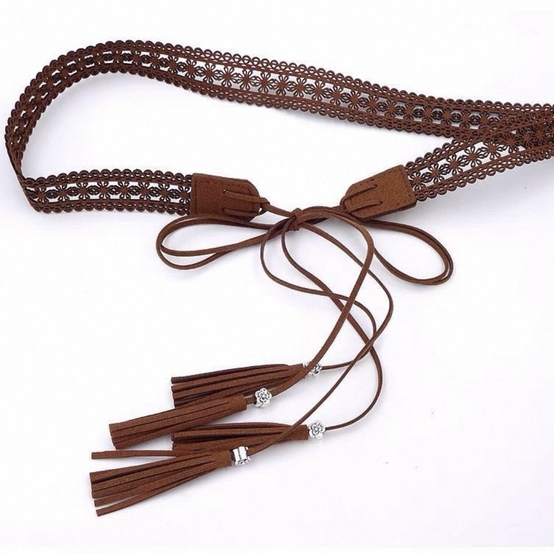 PU 가죽 속이 빈 태슬 허리 벨트 보헤미안 오픈워크  - Leatherwork Free Patterns 리뷰 및 가격