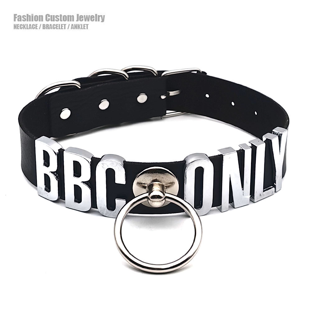 펑크 빅 링 펜던트 맞춤형 편지 BBC 전용 초커 칼라 - Leatherwork Rings 리뷰 및 가격
