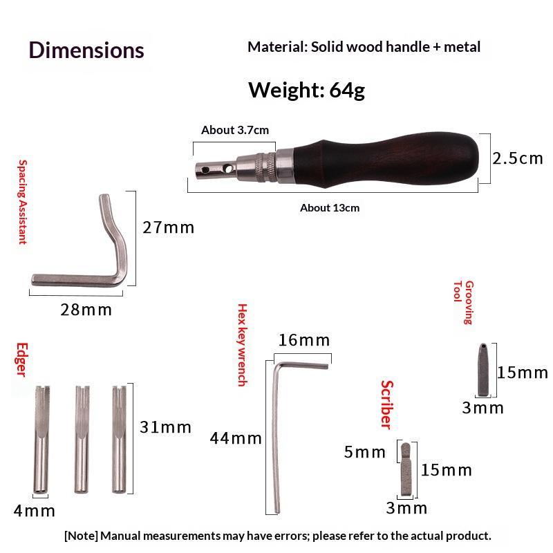 7 in 1 가죽 그루버툴, 프로 조절식 스티칭 작업  - Leatherwork Edge Beveler 리뷰 및 가격