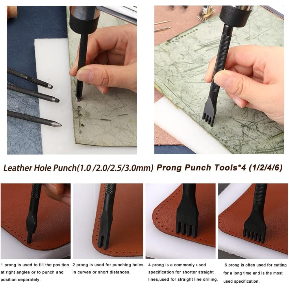 가죽 공예 도구 세트, 초보자 및 성인용 선반코팅 실, - Leatherwork Or Leathercraft 리뷰 및 가격