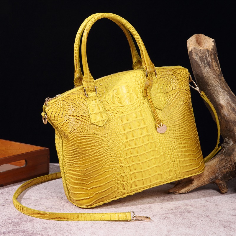 2025 여성용 악어 무늬 핸드백 럭셔리 옴브레 가죽  - Leatherwork Pony 리뷰 및 가격